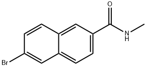 6-ブロモ-N-メチル-2-ナフトアミド 化学構造式