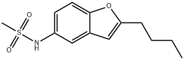2-丁基-5-[甲磺酰胺基]苯并呋喃,437652-07-8,结构式