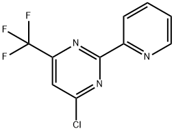 4-chloro-2-pyridin-2-yl-6-trifluoromethyl-pyrimidine Struktur
