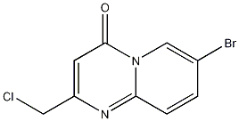 7-ブロモ-2-(クロロメチル)-4H-ピリド-[1,2-A]ピリミジン-4-オン 化学構造式