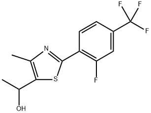1-[2-[2-氟-4-(三氟甲基)苯基]-4-甲基噻唑-5-基]乙醇, 447406-75-9, 结构式