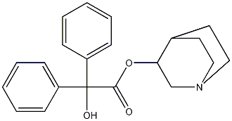 Benzilic acid, 3-quinuclidinyl ester, (+-)- Struktur