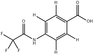 4-(Trifluoroacetylamino)benzoic Acid-d4 Structure