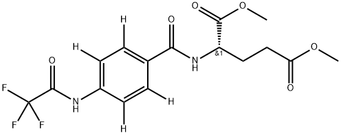 N-[4-[(Trifluoroacetyl)amino]benzoyl-d4]-L-glutamic Acid Dimethyl Ester 结构式