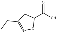 3-エチル-4,5-ジヒドロイソオキサゾール-5-カルボン酸 化学構造式