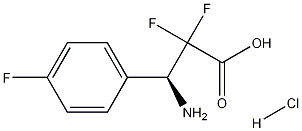 (S)-3-Amino-2,2-difluoro-3-(4-fluoro-phenyl)-propionic acid hydrochloride Struktur