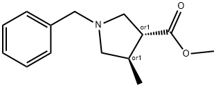 反式-1-苄基-4-甲基吡啶-3-甲酸乙酯, 473914-76-0, 结构式