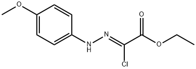Ethyl (2Z)-chloro[(4-methoxyphenyl)hydrazono]ethanoate 化学構造式