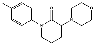 1-(4-ヨードフェニル)-3-モルホリノ-5,6-ジヒドロピリジン-2(1H)-オン 化学構造式