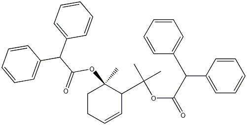 (1R,4R)-1,8-Bis(diphenylacetoxy)-2-menthene Struktur