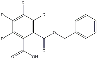 フタル酸モノベンジル‐3,4,5,6‐D4 化学構造式