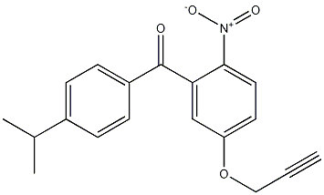 (4-异丙基苯基)(2-硝基-5-(炔丙氧基)苯基)甲酮 结构式