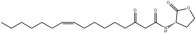 N-3-OXO-HEXADEC-11Z-ENOYL-L-HOMOSERINE LACTONE 结构式