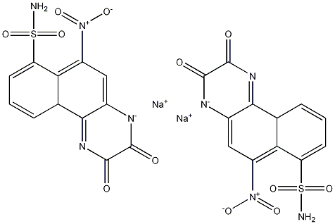 6-Nitro-7-sulfamoylbenzo[f]quinoxaline-2,3-dione, Disodium Salt Struktur