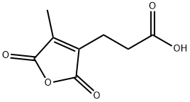 3-(4-甲基-2,5-二氧代-2,5-二氢呋喃-3-基)丙酸, 487-66-1, 结构式