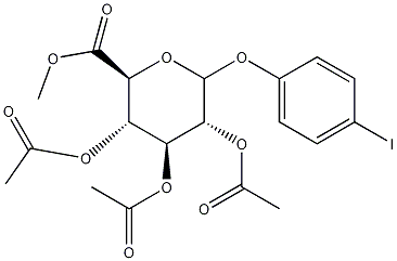 4-Iodophenyl 2,3,4-Tri-O-acetyl--D-glucuronide Methyl Ester Structure