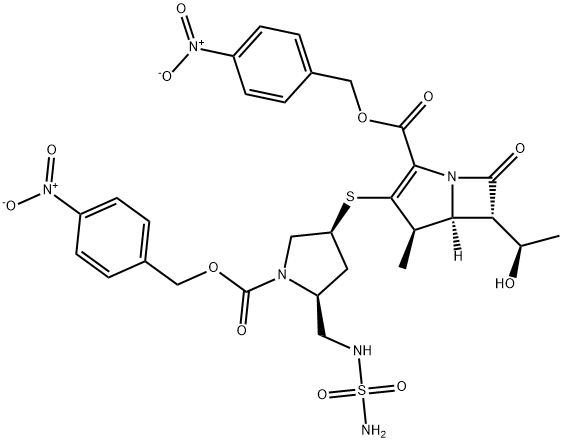 (4R,5S,6S)-3-[[(3S,5S)-5-[[(Aminosulfonyl)amino]methyl]-1-[[(4-nitrophenyl)methoxy]carbonyl]-3-pyrrolidinyl]thio]-6-[(1R)-1-hydroxyethyl]-4-methyl-7-oxo-1-azabicyclo[3.2.0]hept-2-ene-2-carboxylic acid (4-nitrophenyl)methyl ester