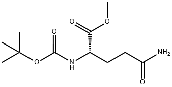 N-(TERT-ブチルトキシカルボニル)-L-グルタミンメチルエステル 化学構造式