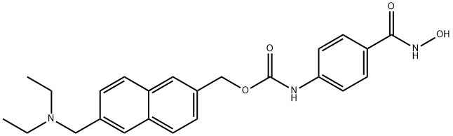 [4-[(Hydroxyamino)carbonyl]phenyl]carbamic acid [6-[(diethylamino)methyl]-2-naphthalenyl]methyl ester Structure
