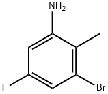 2-アミノ-6-ブロモ-4-フルオロトルエン 化学構造式