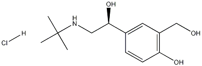 (S)-沙丁胺醇盐酸盐 结构式