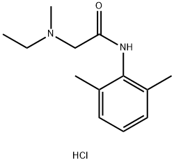 N-(2,6-Dimethylphenyl)-2-(ethylmethylamino)acetamide Hydrochloride_x000b_(Lidocaine Impurity E) Struktur
