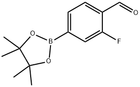 2-Fluoro-4-(4,4,5,5-tetramethyl-1,3,2-dioxaborolan-2-yl)benzaldehyde Struktur
