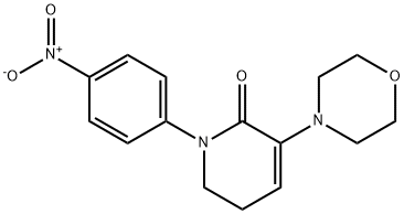 3-Morpholino-1-(4-nitrophenyl)-5,6-dihydropyridin-2(1H)-one Struktur