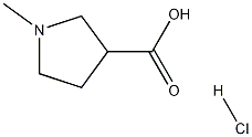 1-メチル-3-ピロリジンカルボン酸塩酸塩 化学構造式