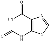 チアゾロ[5,4-D]ピリミジン-5,7-ジオール 化学構造式