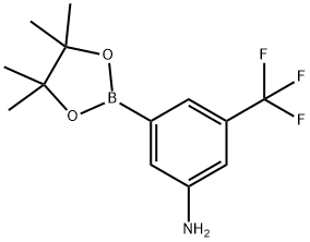 3-アミノ-5-トリフルオロメチルフェニルボロン酸ピナコールエステル 化学構造式