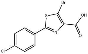 5-溴-2-(4-氯苯基)噻唑-4-羧酸 结构式