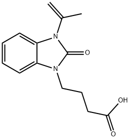 3-Isopropenyl-2-oxo-1-benzimidazolinebutyric Acid Structure