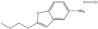 2-ブチル-5-ベンゾフランアミン塩酸塩 化学構造式