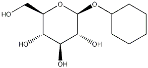 环己基 BETA-D-吡喃葡萄糖苷 结构式