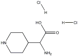 2-Amino-2-(piperidin-4-yl)acetic acid dihydrochloride Struktur