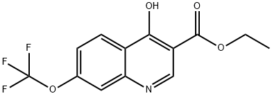 4-Hydroxy-7-trifluoromethoxyquinoline-3-carboxylic acid ethyl ester Structure