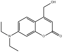 7-(ジエチルアミノ)-4-(ヒドロキシメチル)クマリン 化学構造式