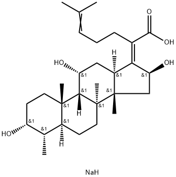 16-去乙酰夫西地酸钠盐,55601-53-1,结构式