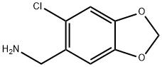 (6-氯苯并[D][1,3]二氧杂环戊烯-5-基)甲胺, 558453-64-8, 结构式