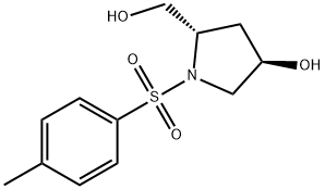 (3R,5S)-5-(hydroxymethyl)-1-tosylpyrrolidin-3-ol 化学構造式