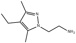 2-(4-エチル-3,5-ジメチル-1H-ピラゾール-1-イル)エタンアミン 化学構造式