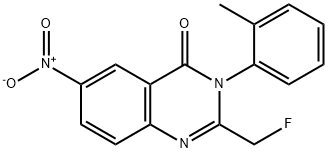 2-(fluoromethyl)-6-nitro-3-o-tolylquinazolin-4(3H)-one 化学構造式
