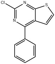2-氯-4-苯基噻吩并[2,3-D]嘧啶 结构式