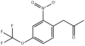 2-Nitro-1-(2-oxopropyl)-4-trifluoromethoxybenzene Struktur