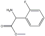 2-アミノ-2-(2-フルオロフェニル)酢酸メチル 化学構造式