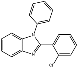 2-(2-クロロフェニル)-1-フェニル-1H-ベンゾ[D]イミダゾール 化学構造式