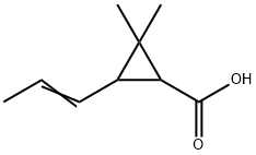 (1R,3R)-2,2-二甲基-3-[(1Z)-1-丙烯基]环丙烷甲酸 结构式