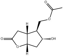 (3AR,4S,5R,6AS)-4-[(乙酰氧基)甲基]六氢-5-羟基-2H-环戊并[B]呋喃-2-酮,57930-46-8,结构式