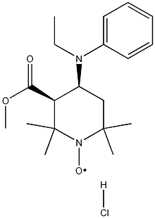 (3S,4S)-4-[(1R)-Phenylethylamino-3-methoxycarbonyl]-2,2,6,6-tetramethylpiperidine-1-oxyl Hydrochloride,583827-06-9,结构式